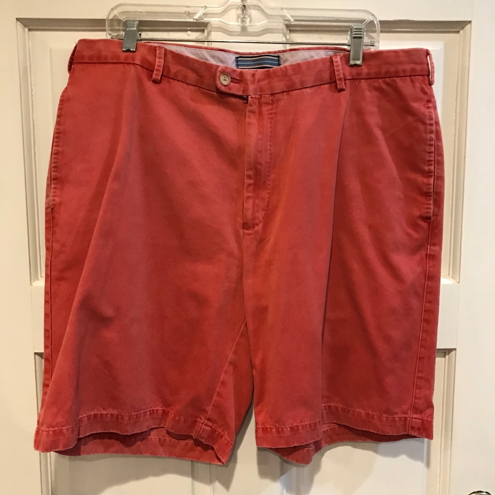 Peter Millar Solid Red Orange Pima Cotton Shorts - image 1
